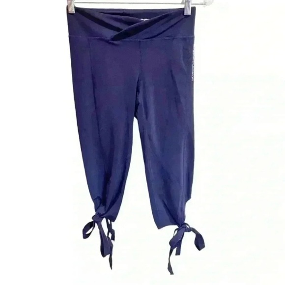 SUPERDRY STUDIO WRAP LEGGING Cropped Blue Purple - Picture 1 of 9